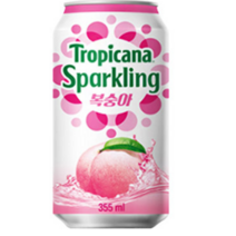 트로피카나스파클링 복숭아 355ml, 15개