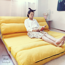 1인용 쇼파 접이식 토퍼 푹신한 거실 침실 베드, 150x220 그레이(면마 원단)