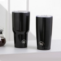 인터바겐 스텐 이중진공 텀블러 대형텀블러 보온보냉텀블러 빨대텀블러, 샤이니블랙 900ml