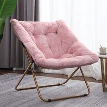 릴렉스 접이식 의자 B형 안락의자, 핑크색, 70X78X79/39CM