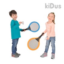 키더스 소프트 배드민턴 유아체육교구 라켓 셔틀콕 공놀이 테니스, 블루