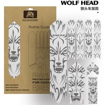 랩핑 데칼 자전거 스티커 프레임 스크래치 방지 도로 이동식 머드 가드 커버, 04 Wolf head