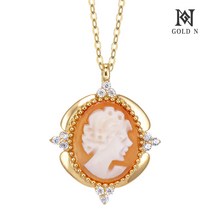 골드앤 18K 쟌느 까메오 소 목걸이 YG