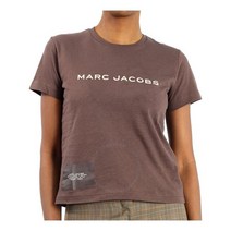 Marc Jacobs Ladies Shaved Chocolate Cotton The T-shirt Size SmallC631C07PF21-202
