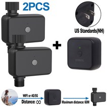 자동 급수 스프링쿨러 타이머 wifi 급수 타이머 ip55 자동 물방울 관개 정원 물, 씨엔, us2pcswatertimerhub