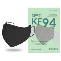 -생활신조- KF94 새부리형 식약처 인증 마스크 실속형 100매 중형 블랙 지원정마스크, KF94새부리형 지원정 중형 블랙 100매