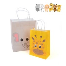CAILOOM 애니멀 종이 쇼핑백 어린이집 구디백 친구생일선물 돌잔치이벤트선물포장 답례품 1P, 기본