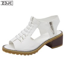 Z3JC 여성 플랫 소 힘줄 옆지퍼 빈티지 빅사이즈 토오픈