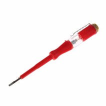 전기테스터기 Test Pen Portable Flat Screwdriver Electric Tool Multifunctional Hand LED Voltage For H, 02 red