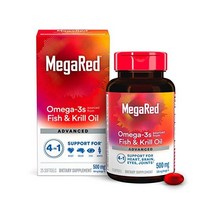 Megared 메가레드 어드밴스드 4 in 1500mg 캡슐 25개 농축 오메가3 피쉬 크릴 오일