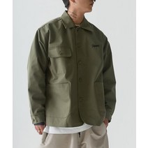 비에스래빗 로고 카라 면 베이직 자켓 재킷 카키