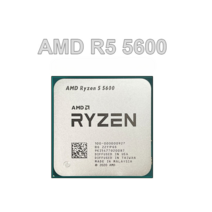 AMD-라이젠 5 5600 R5 CPU 게임 프로세서 소켓 AM4 6 코어 12 스레드 65W DDR4 데스크탑 액세서리, 기본