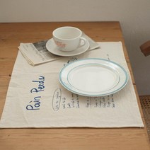 렌탈스튜디오 면 테이블매트(베이지블루) 릇받침 카페, 상세페이지참조