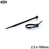 UKT440774생활잡화 KDY 케이블타이 블랙 2.5 x 100mm 100개입