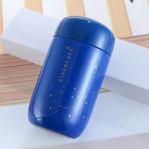 보온병 병 200ml 별이 빛나는 하늘 미니 대용량 누출 방지 커피 머그잔 304 스테인레스 스틸 진공 플라스크, 03 blue_01 200ml, blue
