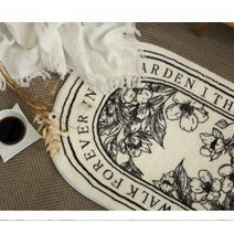 극세사발매트 현관 발매트 반원 러그 반달 북유럽 침실 인테리어 엔틱 욕실 고급, 반달형 대형(50x80)