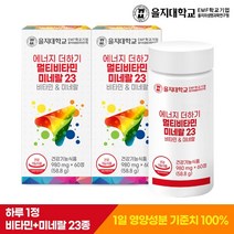 을지대학교 [을지대학교] 에너지 더하기 멀티비타민 미네랄23 60정x2개(4개월분), 상세페이지참조