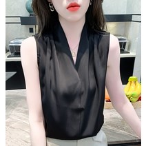 휴드 미르티 새틴 쉬폰 블라우스 셔츠