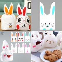 파샵 선물용 포장 봉투 1P 특대-스마일발토끼 포장부자재 포장비닐, 특대-아쿠아발토끼