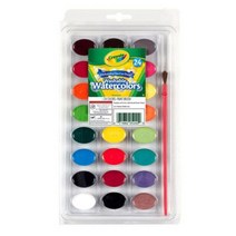 크레욜라 수성 물감 24색 워셔블 수채화 고체형 어린이집 유치원 미술놀이 유아그림일기