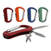 멀티 카라비너 비상용 나이프 오프너 가위 다용도 등산 낚시 캠핑