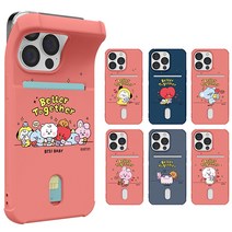 갤럭시 S22 S21 S20 노트20 시리즈 전기종 정품 BTS 귀여운 캐릭터 BT21 디자인 카드 실리콘 케이스 S2B_PT7004