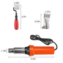 열풍기 힛툴 히팅건 힛건 220V 2000W PVC 바닥 수리 플라스틱 공기 용접 총 토치 노즐 롤러 용접기 히트 건 키트 범퍼 PP, 01 주황색_02 220V UK Plug