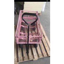 핸드카 손수레 농업용 사륜차 해드 전동 리프트 평판 트럭 강화 접이식 트레일러, 트럼펫 핑크 사전 판매