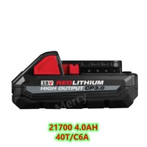 밀워키 M18 6A 9AH 교체용 배터리 듀얼 충전기 정품, M184.0AH21700소니C6A삼성40T