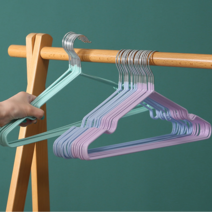 논슬립 실리콘 코팅 옷걸이 니트 티셔츠 반팔 옷걸이 미끄럼방지, 색상랜덤, 20P 1SET