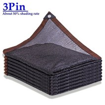 가든 가보제 농업용 비닐하우스 차광막 자외선 차단막 야외용 조립식 천막 3 6 12 핀 black hdpe anti-uv sun shade net 전망대 보호소 pergola, 협력사, 3핀 그물, 1mx2m