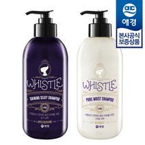 휘슬 애견 샴푸 500ml x2개(샤이닝실키 퓨어모이스트), 샤이닝실키 샴푸 500ml x2개