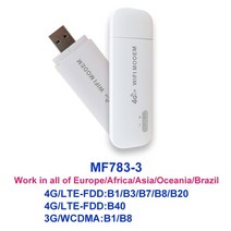 신형 휴대용 동글 와이파이 4G LTE 유심 라우터 카파이 차량용 모뎀, mf783-3
