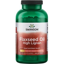 Swanson 스완슨 Flaxseed Oil 플랙시드 오일 아마씨유 980mg 200정