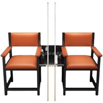 당구장 관람용 대기 의자 시트 소파 휴식 체어 당구대 큐대 거치대 나파가죽, 진저 옐로우