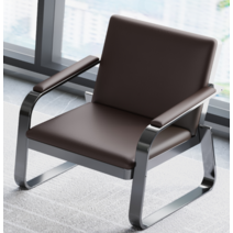 병원용대기의자 공항 장의자 쇼파 약국 벤치 로비 휴게실 대기실 대합실 등받이 팔걸이 은행, 1인 브라운