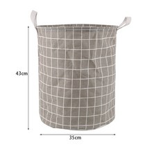 햄퍼 빨래함 빨래통 35x45cm 대용초경량 세탁 바구니 가정용 접이식 옷 코튼 린넨 가방 장난감 보관, 12 12