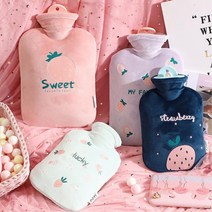 온수 핫팩 실리콘 보온 물주머니, 보온 물주머니 - 네이비 1000ml