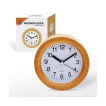 [알파] 우든 원형 탁상시계 100x45mm, 옵션없음:[5488440]옵션없음