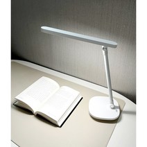 플립 1단 독서실 책상 스탠드 led 공부스탠드 시력보호 침대 독서등 학습용, 화이트