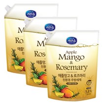 [키친솝] 애플망고앤로즈마리 친환경 주방세제 1.2L x 3개, 단품