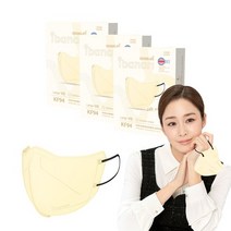 아이바나리 에어 황사 방역용 마스크 대형 KF94, COTTON IVORY, 50개, 1개입