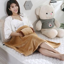 AMZ USB 다기능 손난로와 무릎담요, 보라운