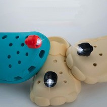 (해외) 헤드라이트 크록스 참 파츠 신발 조명 캠핑용 전등 야간 산책 2pcs, 레드