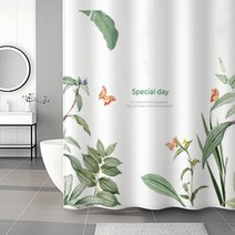 디지털프린트 호텔샤워커튼 버터플라이, 180x200cm
