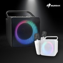 머레이 레인보우 LED 블루투스 노래방기계 MT50-3, 블루투스 노래방기계 (블랙)
