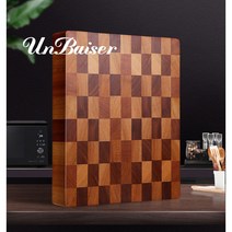 바둑판 무늬 천연 아카시아 원목 우드 항균 코팅 가정용 업소용 엔드그레인 나무 도마