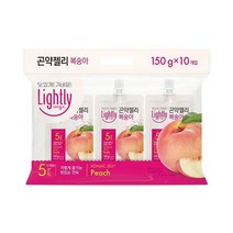 청정원 달달구리 라이틀리 곤약젤리 복숭아 간편식 쫀득쫀득 야식 어른 회사간식 150g 10개입, 15세트