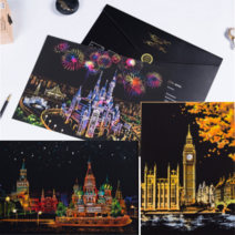 컬러링북 풍경 도안 성인 어른색칠공부 북세트, 벚꽃