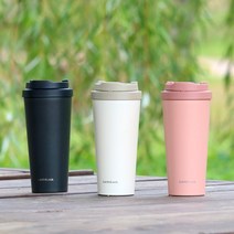 락앤락 원터치 클립 텀블러 550ml 대용량 밀폐 카페 리유저블 Tumblr, 블랙